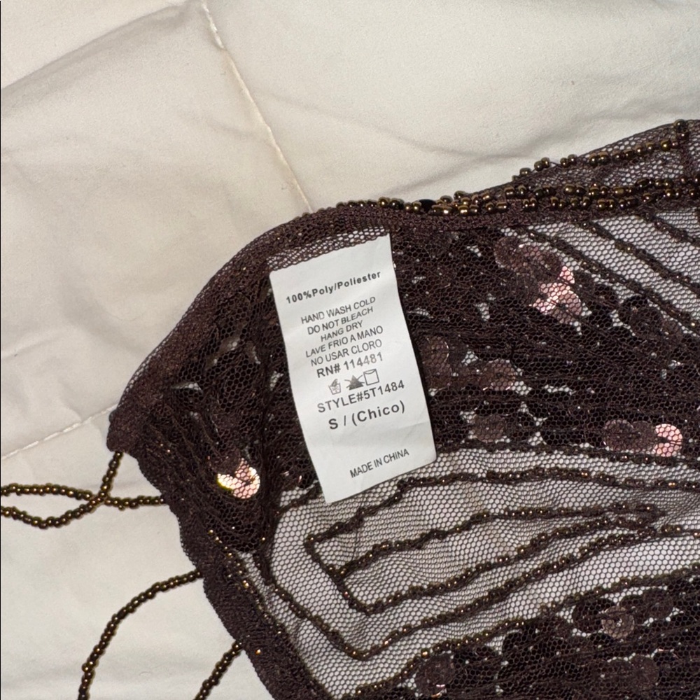 Y2K Beaded Backless Top - Picture 3 of 5